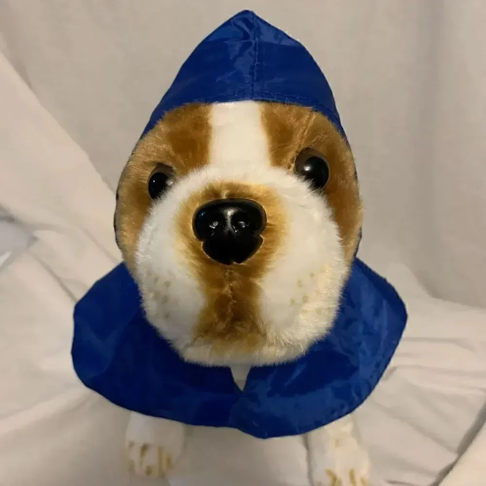 Paws & Claws Blue and Yellow Doggie Raincoat Sz S